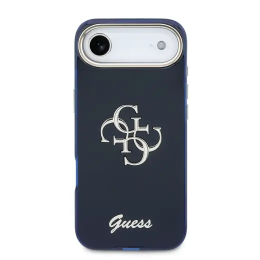 Guess IML 4G Script Metal Logo Case for iPhone Air Blue Foto 2