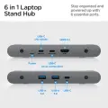 SPIGEN LD204H LAPTOP STAND HUB SPACE GREY Photo
