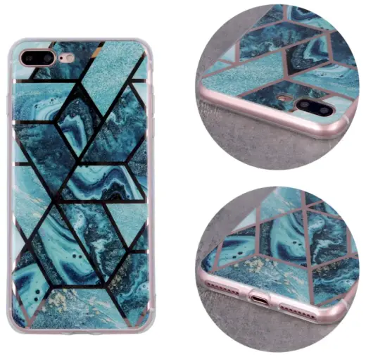 Fusion Geometric Marble Силиконовый чехол для Apple iPhone 12 Pro Max Зеленый Фото num