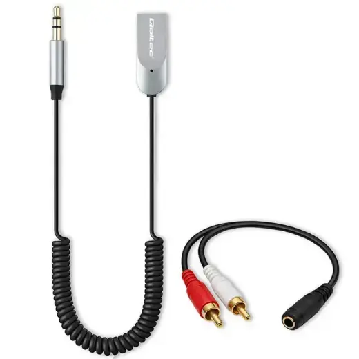 Qoltec Wireless Audio Receiver Adapter HiFi Home&Car | Bluetooth 6.0 | 2 x RCA | 1 x AUX 3.5mm | USB | Microphone Foto 16