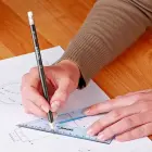 Zīmulis KORES Grafito HB ar dzēšgumiju, trīsšķautņu korpuss Foto 2