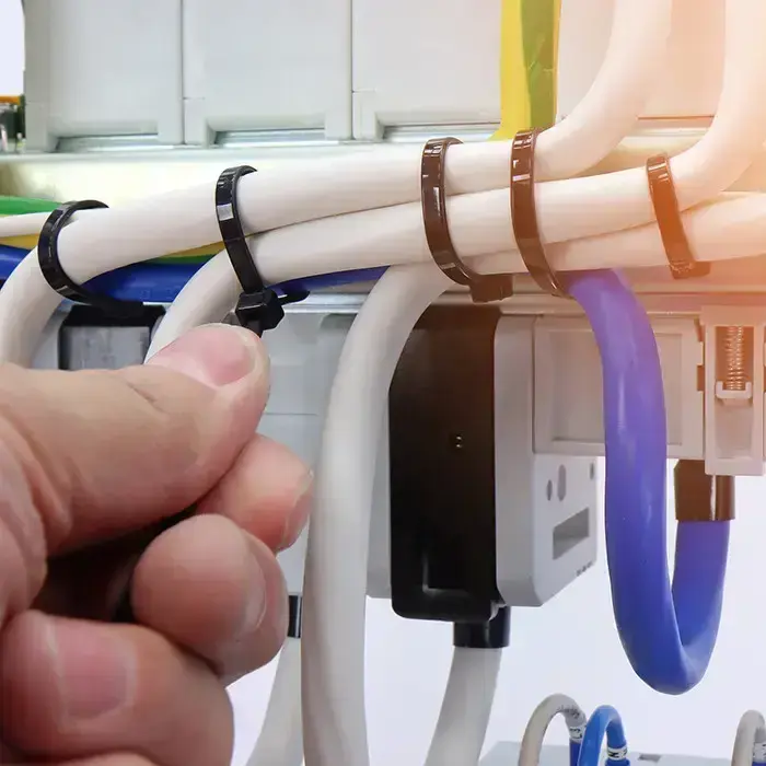 Qoltec Self-locking cable tie | 3.6*200mm | 100 pcs. | Nylon66 | UV | White Foto 5