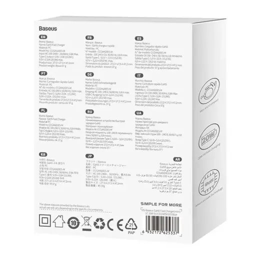Mini wall charger Baseus GaN5 20W (blue) Foto 8