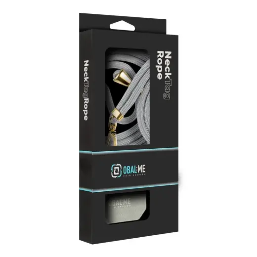 OBAL:ME NeckTag Allure Rope for Mobile Phone Light Grey Foto 4