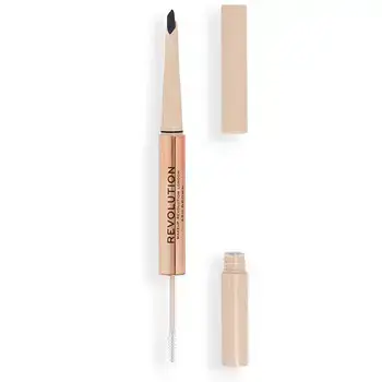Makeup Revolution Fluffy Duo - Tužka na obočí Dark Brown