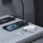 Dudao A27MaxCEU PD QC 35W USB-A USB-C Wall Charger with USB-C Cable - White Foto 3