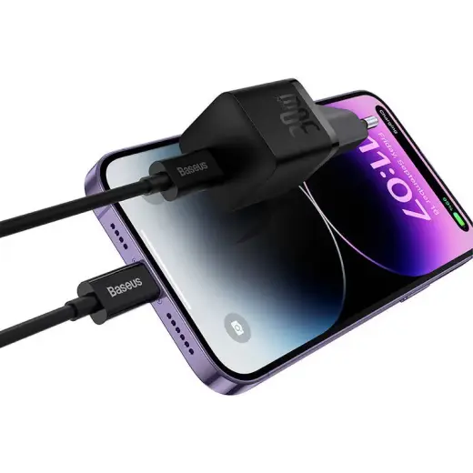 Mini wall charger Baseus GaN5 30W (black) Foto 6