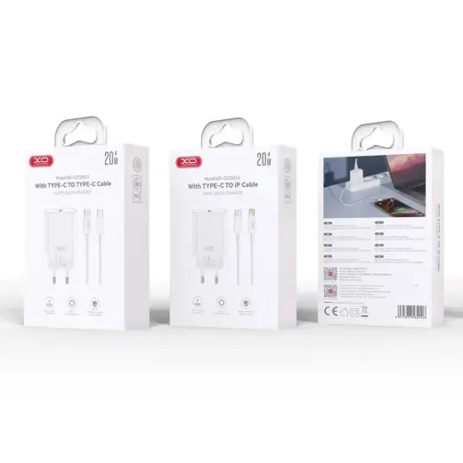 XO tīkla lādētājs | 20W | PD | USB-C | balts Foto 3