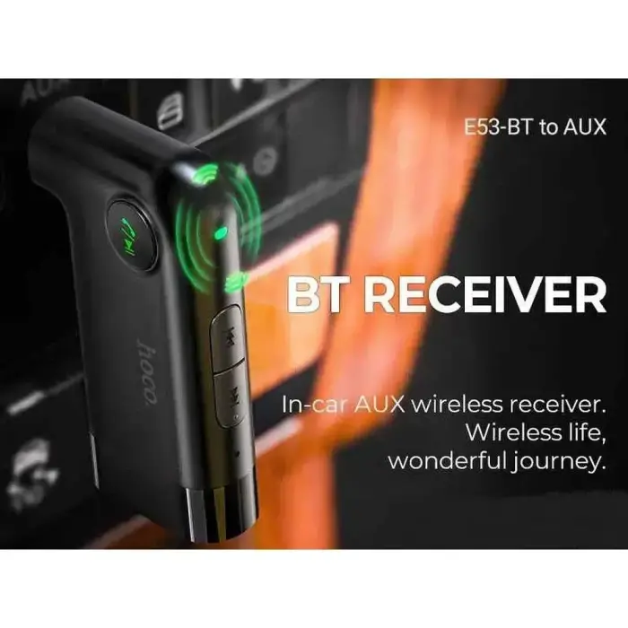 Wireless car receiver Hoco AUX E53 black Foto 8