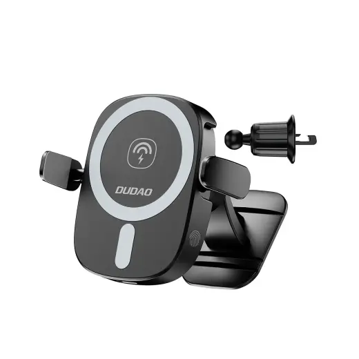 Dudao FW11 car phone holder with 15W inductive charger for air vent | cockpit - black Photo