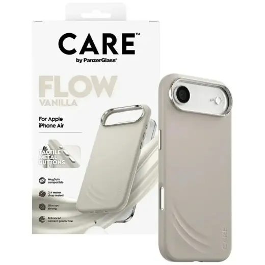 Case CARE by PanzerGlass FLOW MagSafe for iPhone Air vanilla Foto 4