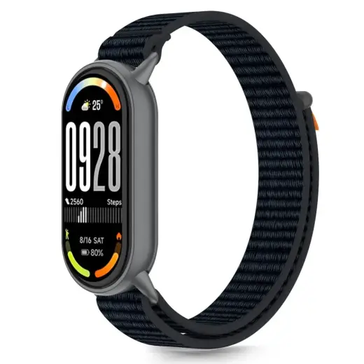 TECH-PROTECT NYLON STRIPE XIAOMI SMART BAND 8 | 9 | 10 | NFC BLACK|ORANGE