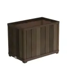 Deco Rectangle Tall Planter Walnut Flower Pot — Photo 1