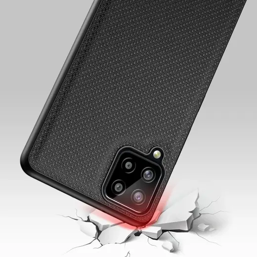 Dux Ducis Fino case covered with nylon material for Samsung Galaxy A22 4G black Photo