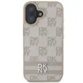 DKNY DKHCP16SPCPTSSP iPhone 16 6.1" różowy|pink hardcase Checkered Pattern & Printed Stripes — Foto 3