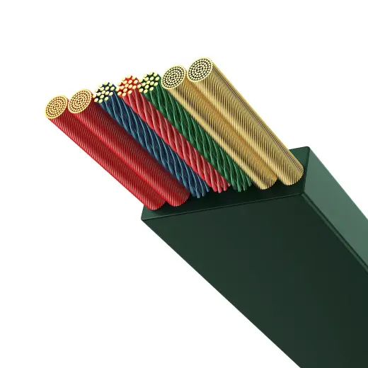 Baseus Bright Mirror 4 3-in-1 провод для передачи данных и зарядки | USB-C на Micro USB, Lightning, USB-C | 100W | 1.1m | зеленый Фото num