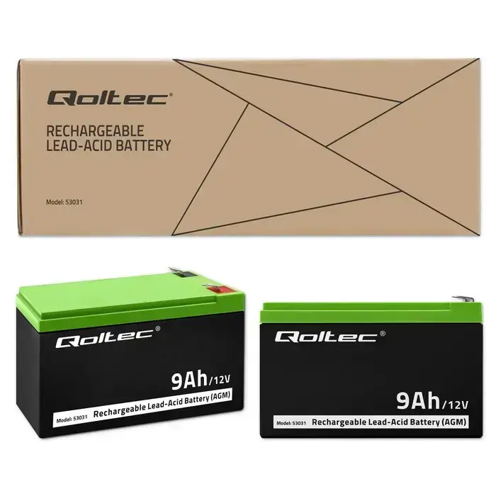Qoltec AGM battery | 12V | 9Ah | Maintenance-free | Efficient| LongLife | for UPS, security Foto 7
