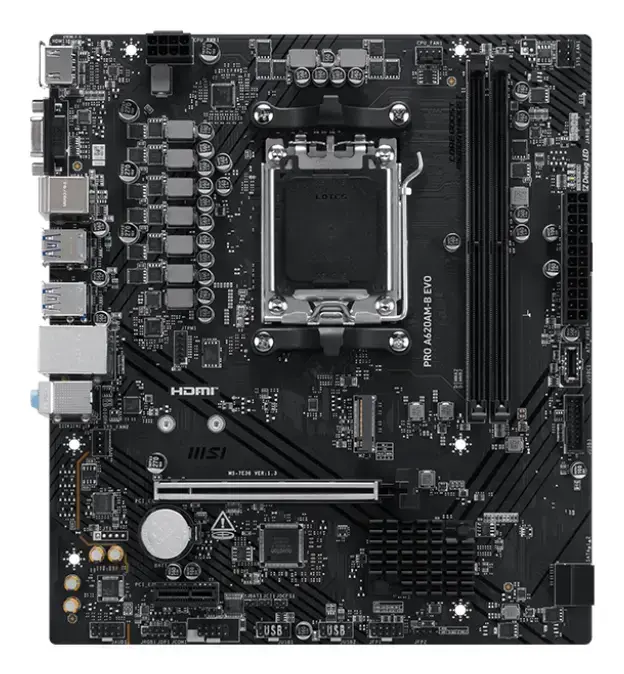 MSI PRO A620AM-B EVO motherboard AMD A620A Socket AM5 micro ATX