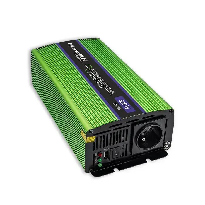 Qoltec Pure Sine Wave Inverter Monolith | battery charger | UPS | 300W | 600W |  12V to 230V Foto 2