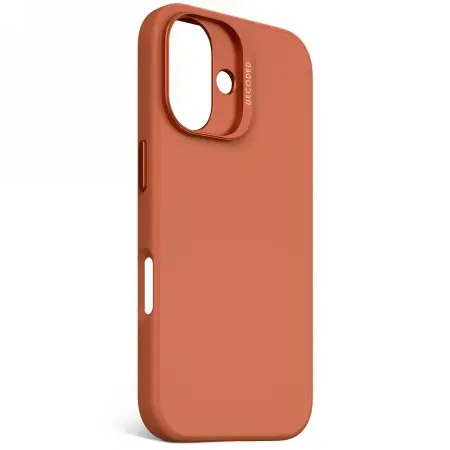 Decoded AntiMicrobial Silicone Backcover with MagSafe for iPhone 16 - Orange Фото num