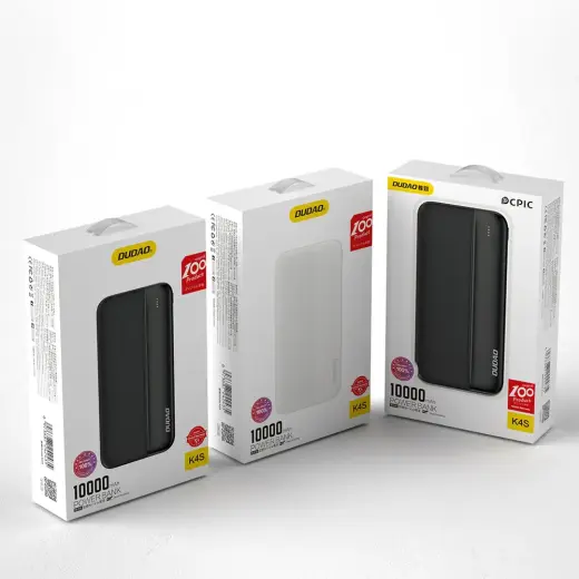 Dudao K4S Ārējais akumulators (powerbank) 2x USB Type A 10000mAh 5V 2A balts Foto 6