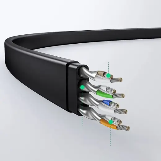 Ugreen NW102 50172 flat LAN Ethernet cable Cat. 6 0.5m - black Foto 6