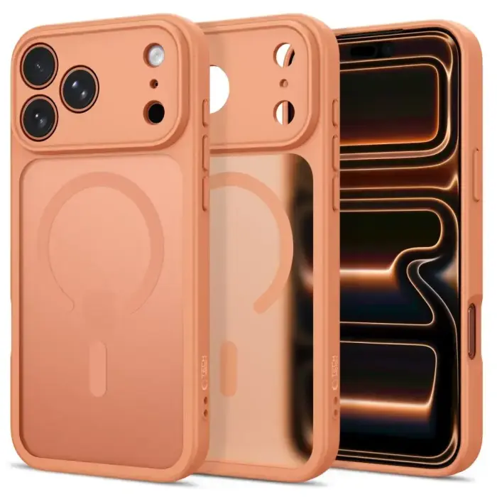 TECH-PROTECT BASICMAG phone case with MagSafe support for iPhone 17 Pro | iPhone 18 Pro orange