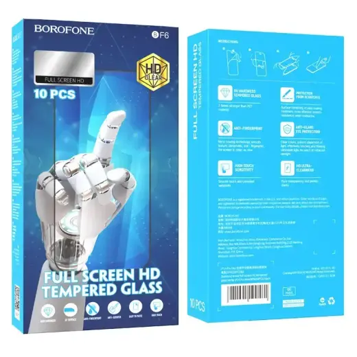 Borofone Tempered glass BF6 Diamond Armor Full Screen HD for Iphone 15 Pro - 10 pieces Foto 10