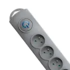 Qoltec Surge protector | 8 sockets | 1.8m | Grey — Foto 10