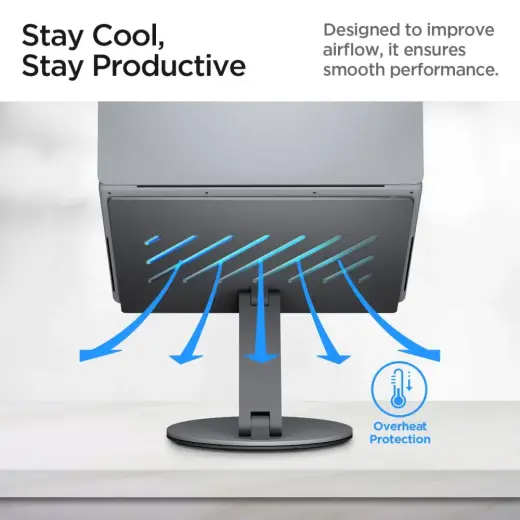 SPIGEN LD204H LAPTOP STAND HUB SPACE GREY Photo