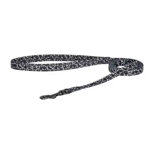Dogness walking set leash+harness for dog (black and white) Photo