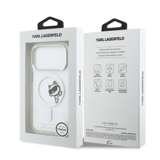 Karl Lagerfeld IML Choupette Peekaboo MagSafe Case for iPhone iPhone 17 Pro Transparent Foto 6