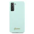 GUHCS21MLSLMGLB Guess Silicone Metal Logo Script Cover for Samsung Galaxy S21+ Light Blue Фото num
