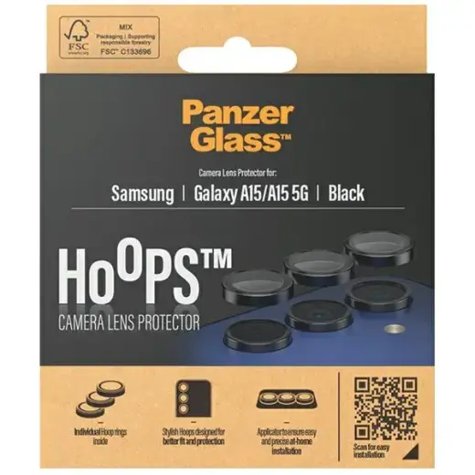 PanzerGlass Hoops Camera Sam A15 | A15 5G czarny|black 1224 camera lens protector hoop optic rings Foto 4