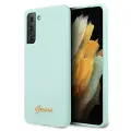 GUHCS21MLSLMGLB Guess Silicone Metal Logo Script Cover for Samsung Galaxy S21+ Light Blue Фото num