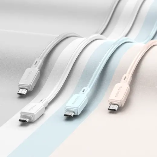Borofone Cable BX94 Crystal color - USB to Micro USB - 2,4A 1 metre light pink Foto 2