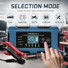 Qoltec Smart Battery Charger 12V 10A | Rectifier with repair function | MCU | Auto OFF | 9-stage charging | AGM, GEL, LiFePO4 — Photo 2