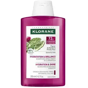 Klorane 72H Hydration & Shine Quenching Shampoo - Šampon s opuncií 400ml