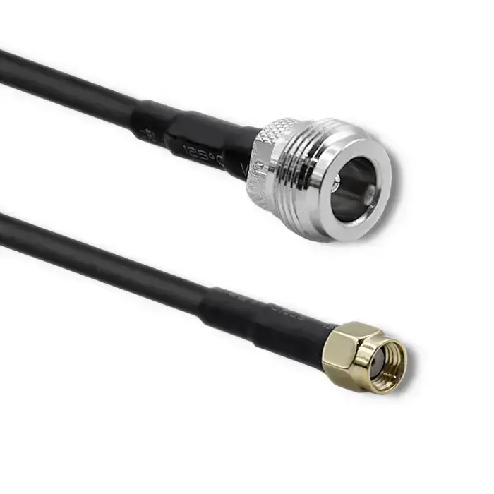Qoltec RG58 Coaxial Cable | N Female | RP-SMA Male | 1m