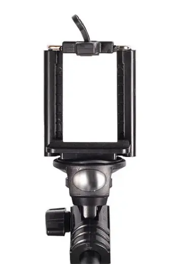 Selfie Stick - PROFESSIONAL - with Detachable Bluetooth Remote Control in handle - Type 5 BLACK Foto 2