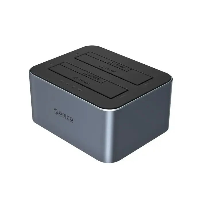 Orico 6626C3-C-V1 2-Drive Docking Station with Offline Clone Function 2.5"/3.5" SATA HDD/SSD - Gray