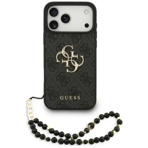 Guess 4G Strap 4G Classic Logo чехол для телефона iPhone 17 Pro Max черный