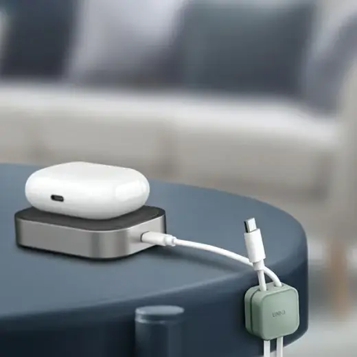 UNIQ Pod samoprzylepny organizer do kabli zestaw 8szt zielony|mist green Foto 3