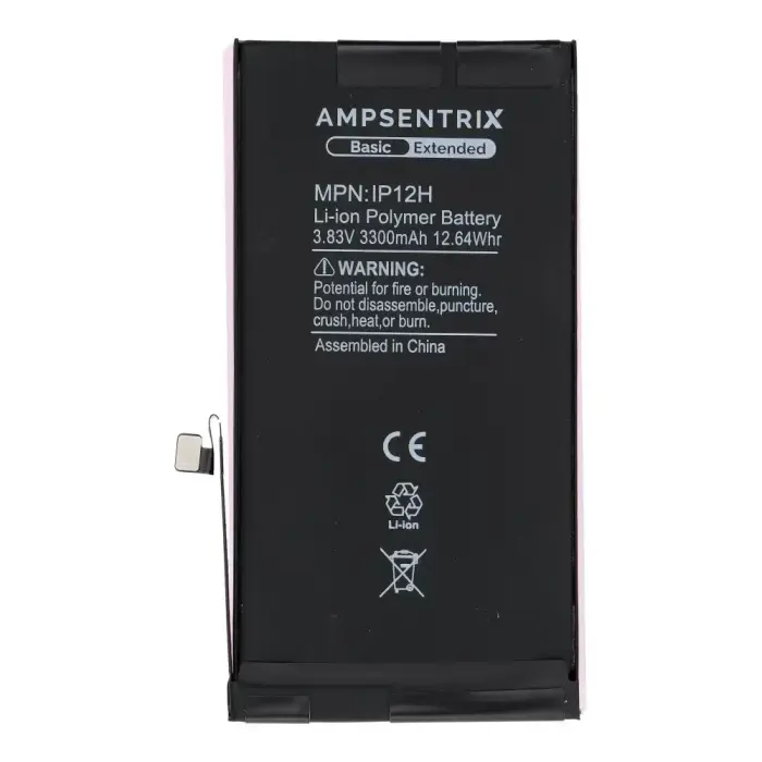  AmpSentrix Basic battery for iPhone 12 / 12 Pro (high capacity 3300 mAh) Фото num
