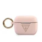 Guess GUACAPLSTLPI AirPods Pro cover pink Silicone Triangle Logo Foto 1