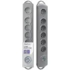 Qoltec Surge protector | 6 sockets | 5m | Grey — Фото 1
