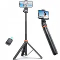 Tech-Protect L03S Bluetooth selfie stick with remote control, tripod up to 148cm and 180 head - white Photo