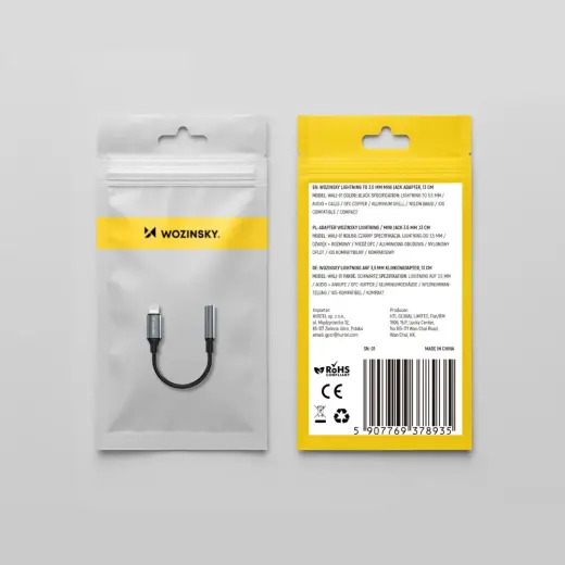Wozinsky WALJ-01 Lightning adapter - 3.5mm mini jack - black Foto 11
