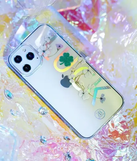 Kingxbar Lucky Series case decorated with original Swarovski crystals iPhone 12 mini transparent (Luck) Photo