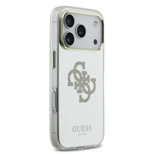 Guess PC|TPU Mirror 4G Glitter Logo MagSafe Case for iPhone 17 Pro Gold Foto 3